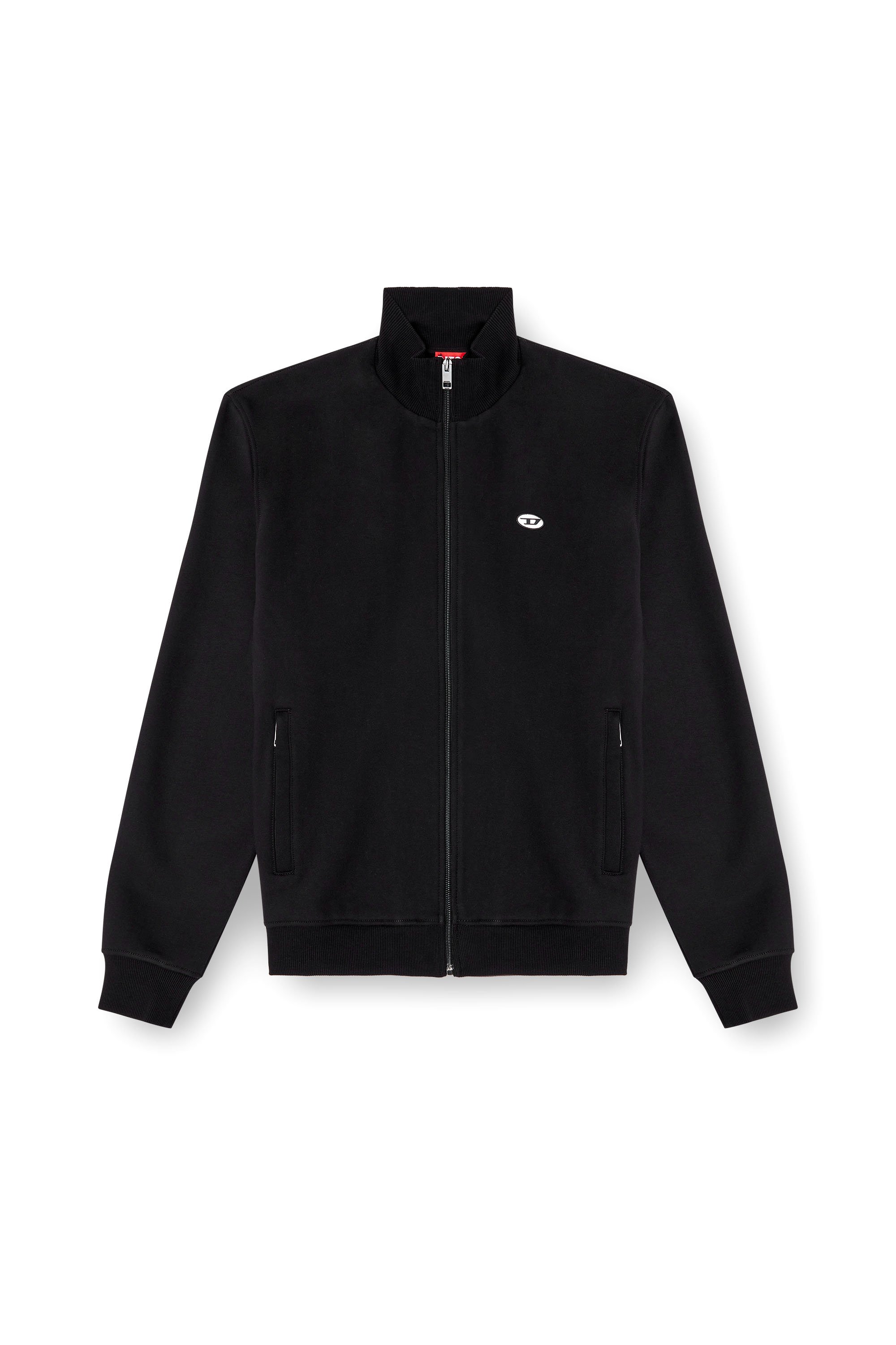 Diesel - S-LOCK-DOVAL-PJ, Man's Track jacket with Oval D patch in Black - 3